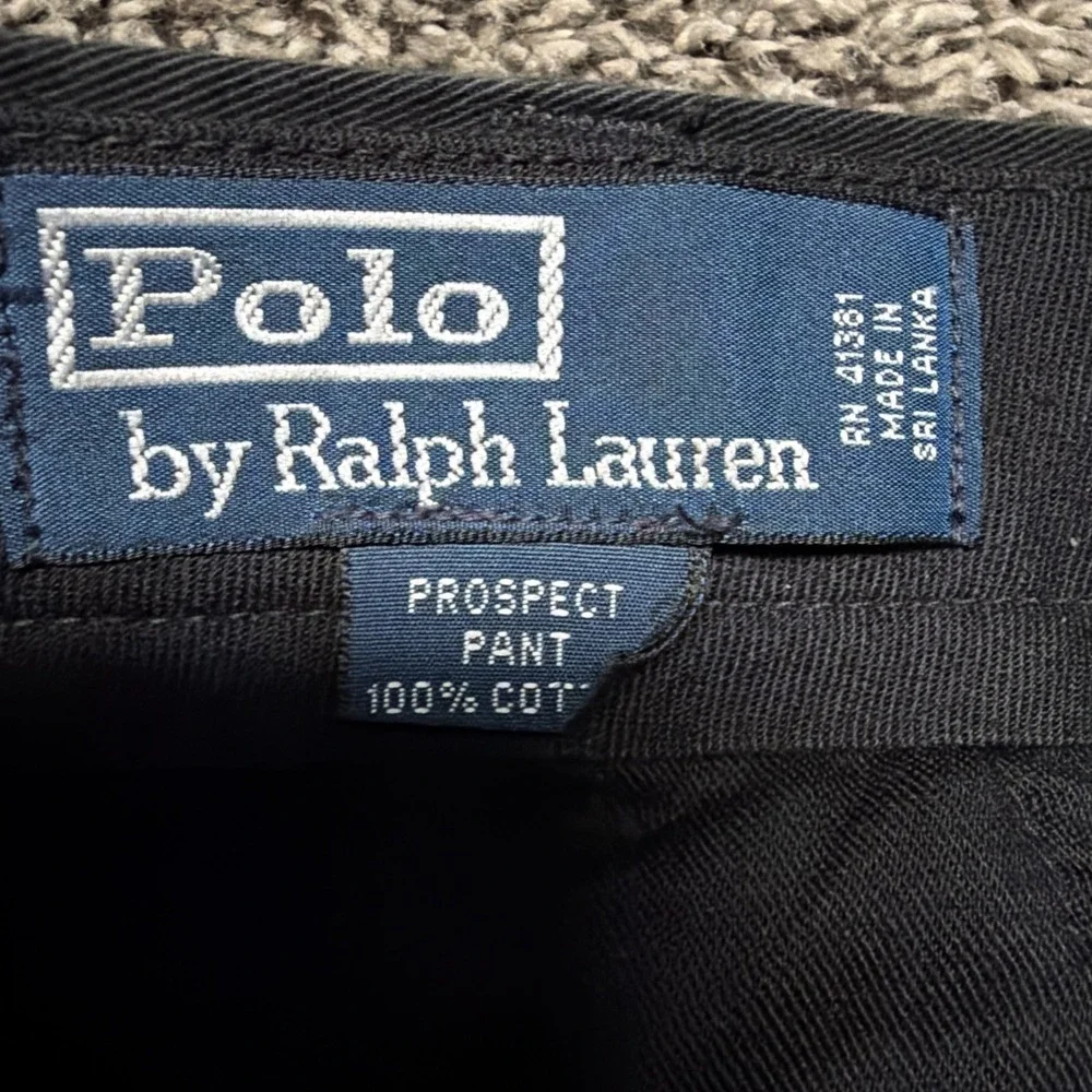 Polo Ralph Lauren Pants Mens 35x27 Black‎ Classic Chino Prospect Cotton Twill